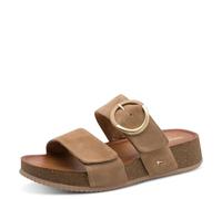 Tamaris Comfort - Plat Mule - Plataforma multiajustable para mujer, ante camello, talla 39 EU