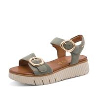 Tamaris Comfort - Sandalias de cuña para mujer, multiajustable, de gamuza Sage, talla 36 EU