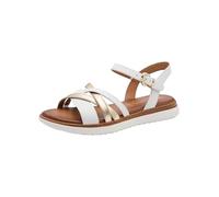 Tamaris Comfort Damen Sandal Flat, Sandalias Planas Mujer, Color Blanco, 38 EU