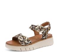 Tamaris Comfort Wedge/Plat Sand MultiAdjustable - Sandalias de cuña para mujer, color beige Leo, talla 39 EU