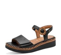 Tamaris Comfort Wedge/Plat Sand - Sandalias de cuña para mujer, color negro, talla 38 EU