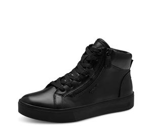 Tamaris Comfort - Zapatillas Altas para Mujer con Cordones y Cremallera, Nappa Negro, 37 EU