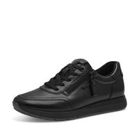 Tamaris Comfort - Zapatillas Planas con Cordones y Cremallera para Mujer, Nappa Negro, 38 EU