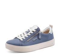 Tamaris Comfort - Zapatillas Planas con Cremallera para Mujer, Color Nubuc, Talla 40 EU, Denim Nubuc, 40 EU