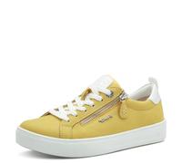 Tamaris Comfort - Zapatillas Planas con Cremallera para Mujer, Color Nubuck Amarillo, Talla 42 EU, Nubuck Amarillo, 42 EU