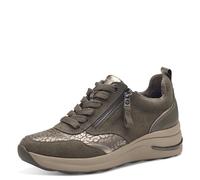 Tamaris Comfort - Zapatillas Planas para Mujer con Cordones con Cremallera, Color marrón (Taupe), Talla 40 EU, Pardo, 40 EU