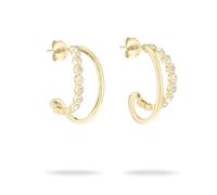 Tamaris Creole TJ-0610-E-21 Plata IP Oro 925, 2,1 cm, Plata de ley, Circonia cúbica