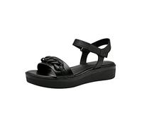 Tamaris Damen 1-1-28267-30, Sandalias Planas Mujer, Piel Negra, 37 EU