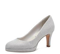 Tamaris Damen 1-22402-42, Pumps Mujer, Silver Glam, 40 EU