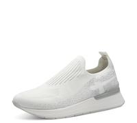 Tamaris Damen 1-24752-44, Zapatillas Mujer, Blanco y Plateado, 39 EU