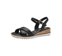Tamaris Damen 1-28106-42, Sandalias con cuña Mujer, Black, 37 EU