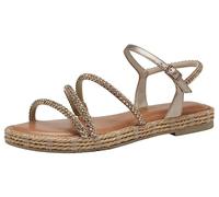 Tamaris Damen 1-28114-44, Sandalias Planas Mujer, Bronce, 39 EU