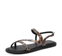 Tamaris Damen 1-28124-46, Sandalias Planas Mujer, Marrón Snake, 42 EU