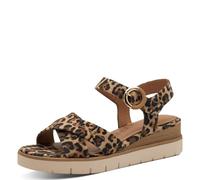 Tamaris Damen 1-28202-42, Sandalias con cuña Mujer, Leopardo, 37 EU