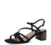 Tamaris Damen 1-28211-42, Sandalia con talón Mujer, Negro, 37 EU