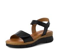 Tamaris Damen 1-28220-44, Sandalias con cuña Mujer, Piel Negra, 42 EU