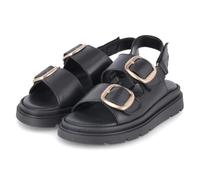 Tamaris Damen 1-28233-44, Sandalias con cuña Mujer, Piel Negra, 38 EU