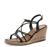Tamaris Damen 1-28345-44, Sandalias con cuña Mujer, Black, 39 EU
