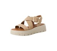 Tamaris Damen 1-28705-44, Sandalias con cuña Mujer, Beige, 42 EU