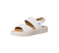 Tamaris Damen 1-28710-42, Sandalias con cuña Mujer, White Leather, 36 EU