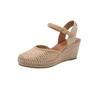 Tamaris Damen 1-29610-42, Sandalias con cuña Tipo Alpargatas Mujer, Oro Claro, 39 EU