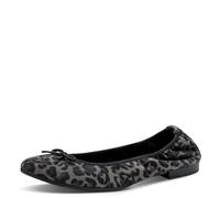Tamaris Damen Ballerina 1-22116-41, Zapatos Tipo Ballet Mujer, Gris Leopardo, 39 EU