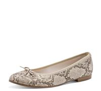 Tamaris Damen Ballerina 1-22154-46, Zapatos Tipo Ballet Mujer, Beige Snake, 37 EU