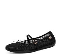 Tamaris Damen Ballerina Strap 1-22103-46, Zapatos Tipo Ballet Mujer, Negro, 38 EU