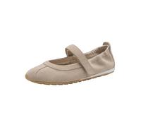Tamaris Damen Ballerina Strap 1-22145-46, Zapatos Tipo Ballet Mujer, Beige Suede, 37 EU