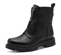 Tamaris Damen Boot Flat 1-25412-45, Botas Cortas al Tobillo Mujer, Negro Serpiente, 39 EU