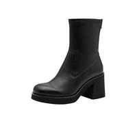 Tamaris Damen Boot Heel 1-25313-45, Botas Cortas al Tobillo Mujer, Negro, 38 EU