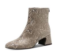 Tamaris Damen Boot Heel 1-25314-45, Botas Cortas al Tobillo Mujer, Beige Snake, 37 EU