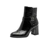 Tamaris Damen Boot Heel 1-25337-45, Botas Cortas al Tobillo Mujer, Black Croco, 39 EU