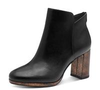 Tamaris Damen Boot Heel 1-25352-45, Botas Cortas al Tobillo Mujer, Peine Negro, 36 EU