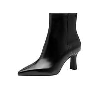 Tamaris Damen Boot Heel 1-25358-45, Botas Cortas al Tobillo Mujer, Piel Negra, 38 EU
