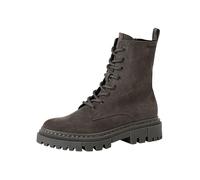 Tamaris Damen - Botas planas de encaje para mujer, tobillo 1-25276-41, color carbón, talla 9, gris oscuro, 43 EU