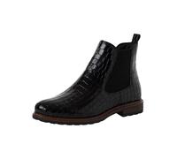 Tamaris Damen Chelsea 1-25056-41, Botas Estilo Mujer, Cuero Negro cocodrilo, 41 EU