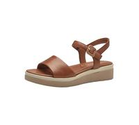 Tamaris Damen Comfort 8-88708-42 440 Nut Wedge Plateau Cómodo zapato de uso diario Casual Elegante Sandalia plana, marrón, 37 EU Ancho