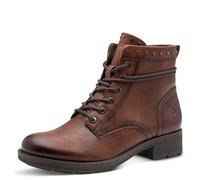 Tamaris Damen Lace Boot Flat 1-25133-45, Botas Cortas al Tobillo Mujer, coñac, 39 EU