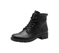 Tamaris Damen Lace Boot Flat 1-25133-45, Botas Cortas al Tobillo Mujer, Negro, 40 EU