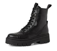 Tamaris Damen Lace Boot Flat 1-25204-45, Botas Cortas al Tobillo Mujer, Negro, 37 EU