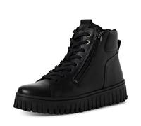 Tamaris Damen Lace Boot Flat 1-25206-43, Botas Cortas al Tobillo Mujer, Piel Negra, 38 EU
