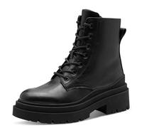 Tamaris Damen Lace Boot Flat 1-25229-45, Botas Cortas al Tobillo Mujer, Negro Mate, 41 EU