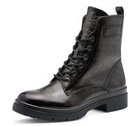 Tamaris Damen Lace Boot Flat 1-25236-43, Botas Cortas al Tobillo Mujer, Anthracite Pat, 40 EU
