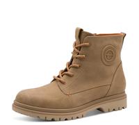 Tamaris Damen Lace Boot Flat 1-25241-45, Botas Cortas al Tobillo Mujer, marrón Claro, 37 EU