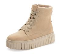 Tamaris Damen Lace Boot Flat 1-25267-45, Botas Cortas al Tobillo Mujer, Beige, 42 EU