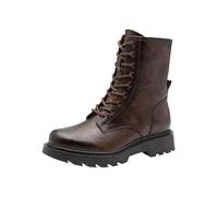 Tamaris Damen Lace Boot Flat 1-25908-41, Botas Cortas al Tobillo Mujer, marrón, 39 EU
