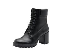 Tamaris Damen Lace Boot Heel 1-25132-45, Botas Cortas al Tobillo Mujer, Negro Mate, 36 EU