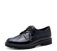 Tamaris Damen Lace-up 1-23605-41, Oxford Plano Mujer, Azul Marino, 38 EU
