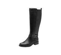 Tamaris Damen Long Boot Flat 1-25612-45, Botas a la Altura de Rodilla Mujer, Negro, 42 EU